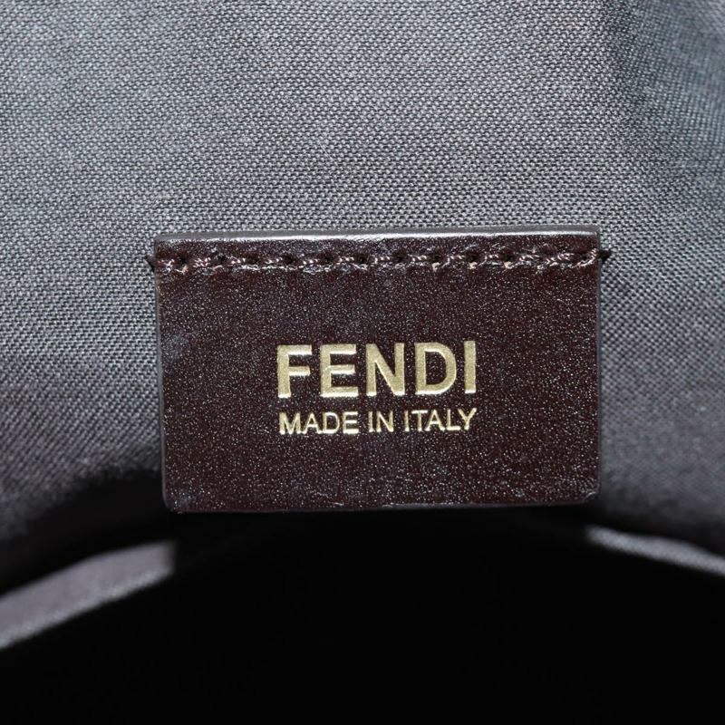 【日本直送】FENDI Zucca帆布手提包 黑色棕色 正品 am11067V-18
