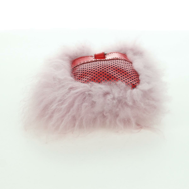 【日本直送】FENDI 手提包 粉紅色銀色毛絨 正品 AMZ103V-4