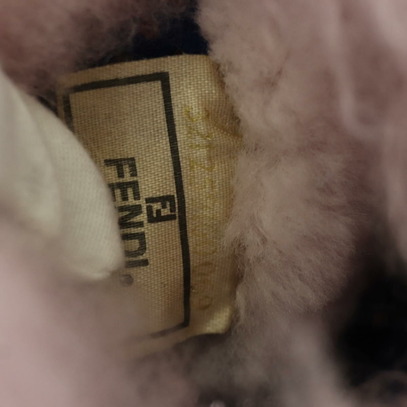 【日本直送】FENDI 手提包 粉紅色銀色毛絨 正品 AMZ103V-11