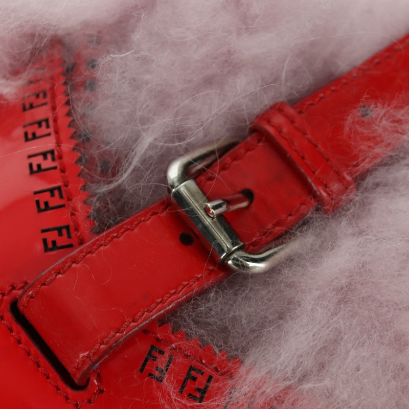 【日本直送】FENDI 手提包 粉紅色銀色毛絨 正品 AMZ103V-16