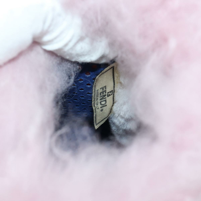 【日本直送】FENDI 手提包 粉紅色銀色毛絨 正品 AMZ103V-17