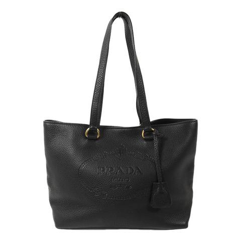 PRADA 牛皮皮革Shoulder Tote金扣肩背袋