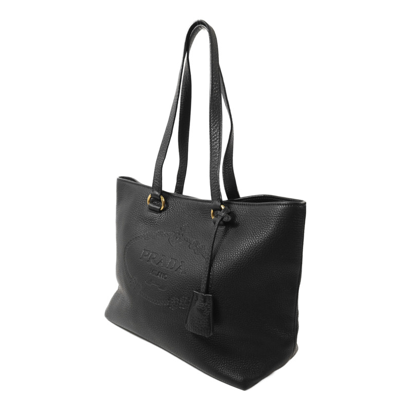 PRADA 牛皮皮革Shoulder Tote金扣肩背袋-2
