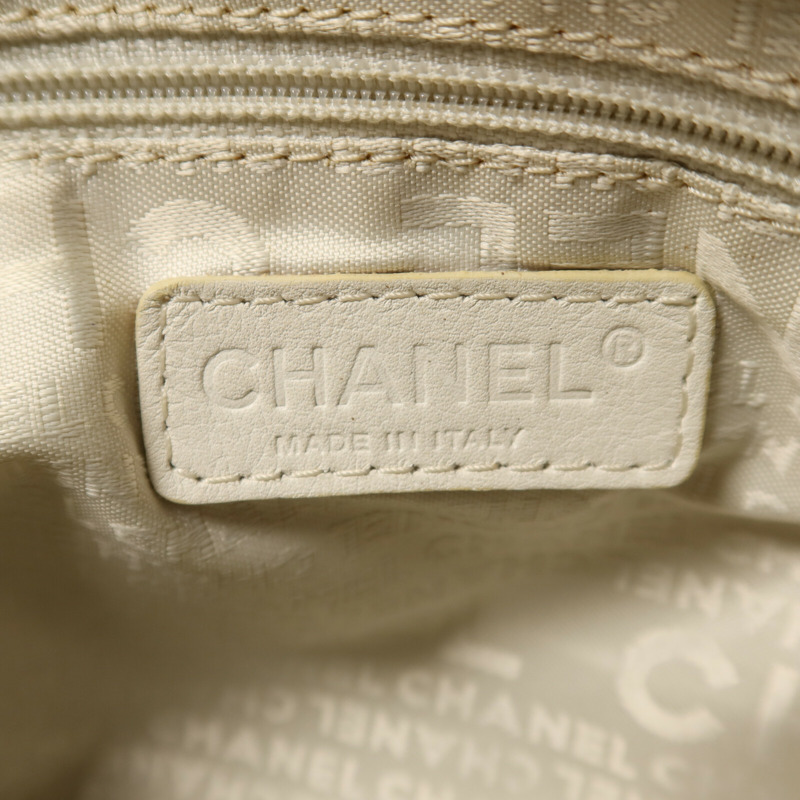 CHANEL 羊皮皮革Chain Shoulder銀扣鏈帶肩背袋-5