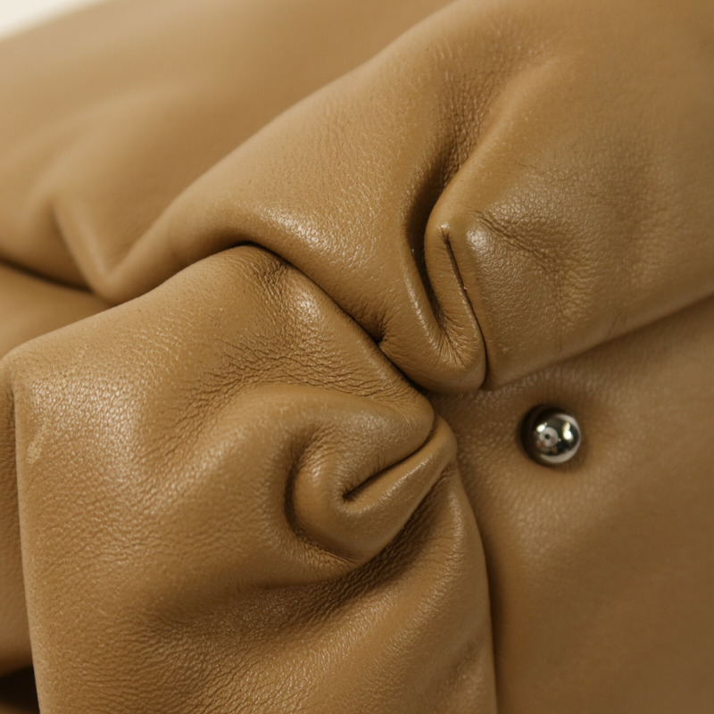 CHANEL 羊皮皮革Chain Shoulder銀扣鏈帶肩背袋-11