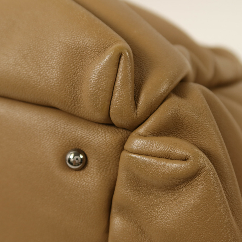 CHANEL 羊皮皮革Chain Shoulder銀扣鏈帶肩背袋-12