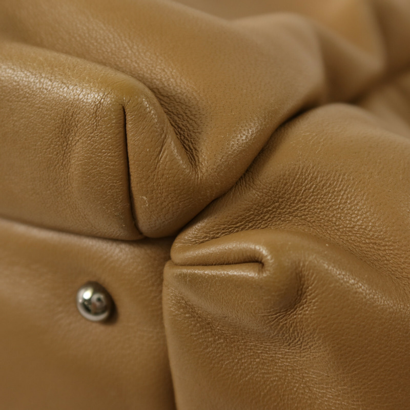 CHANEL 羊皮皮革Chain Shoulder銀扣鏈帶肩背袋-14