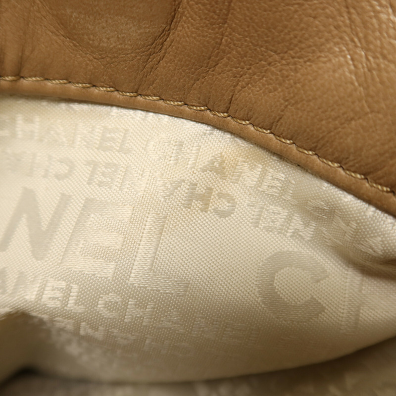 CHANEL 羊皮皮革Chain Shoulder銀扣鏈帶肩背袋-24