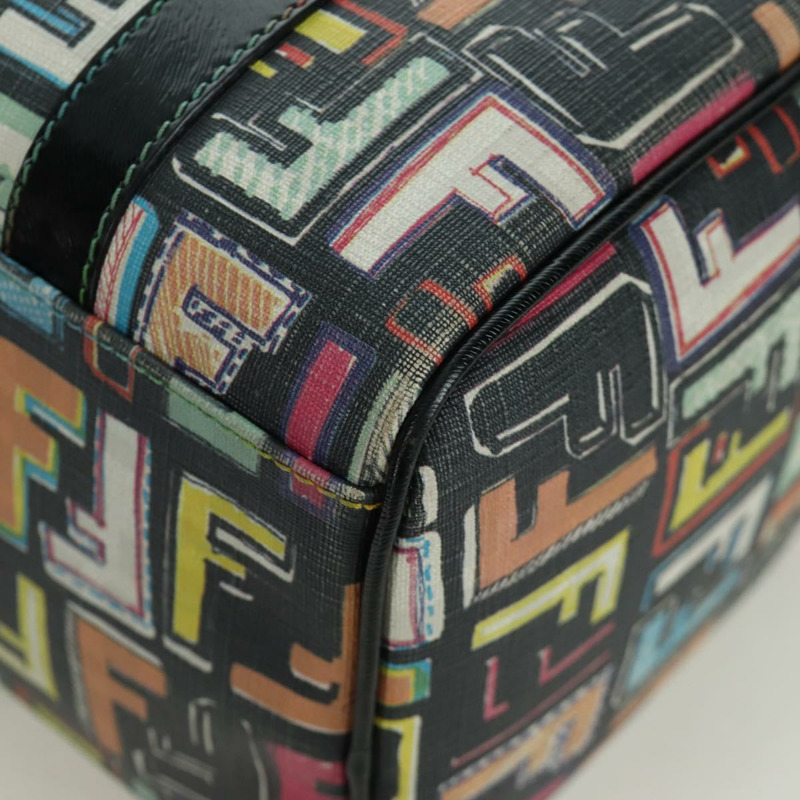 【日本直送】FENDI Zucca帆布手提包 黑色金色 正品 AMZ529SAM-14