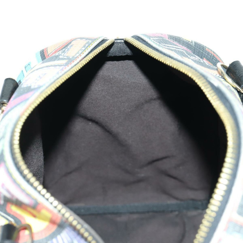 【日本直送】FENDI Zucca帆布手提包 黑色金色 正品 AMZ529SAM-19