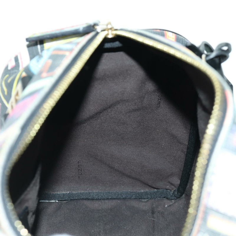 【日本直送】FENDI Zucca帆布手提包 黑色金色 正品 AMZ529SAM-20