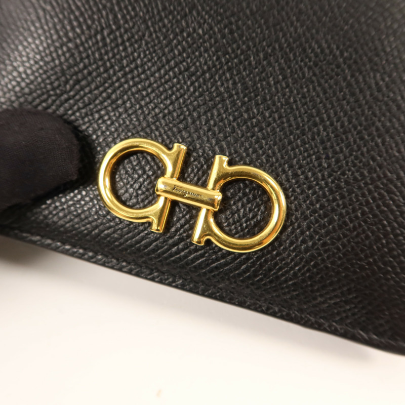 Salvatore Ferragamo 牛皮皮革Bifold Wallet金扣錢包-9