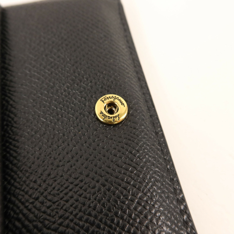 Salvatore Ferragamo 牛皮皮革Bifold Wallet金扣錢包-10