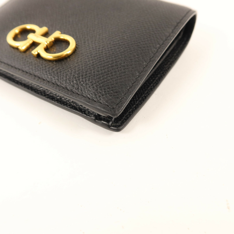Salvatore Ferragamo 牛皮皮革Bifold Wallet金扣錢包-11