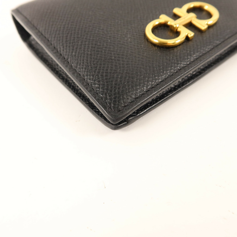 Salvatore Ferragamo 牛皮皮革Bifold Wallet金扣錢包-12