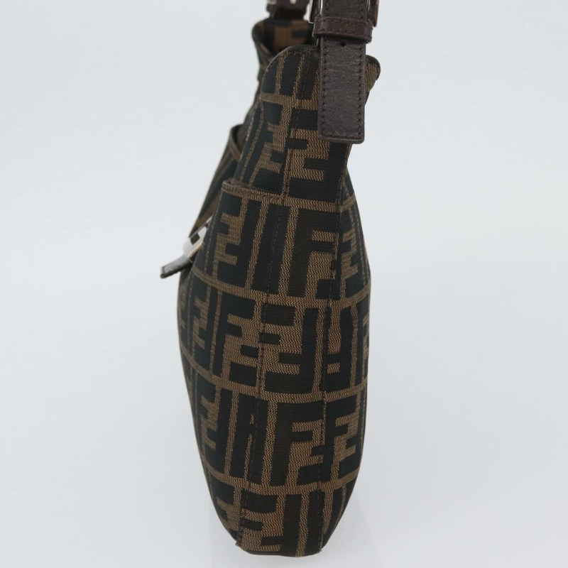【日本直送】FENDI Zucca帆布Mamma Baguette手袋 棕色/黑色 正品 ka3405V-2