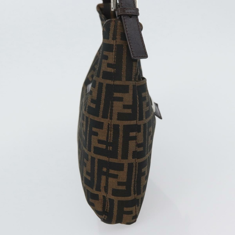 【日本直送】FENDI Zucca帆布Mamma Baguette手袋 棕色/黑色 正品 ka3405V-3
