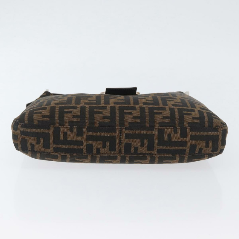 【日本直送】FENDI Zucca帆布Mamma Baguette手袋 棕色/黑色 正品 ka3405V-4