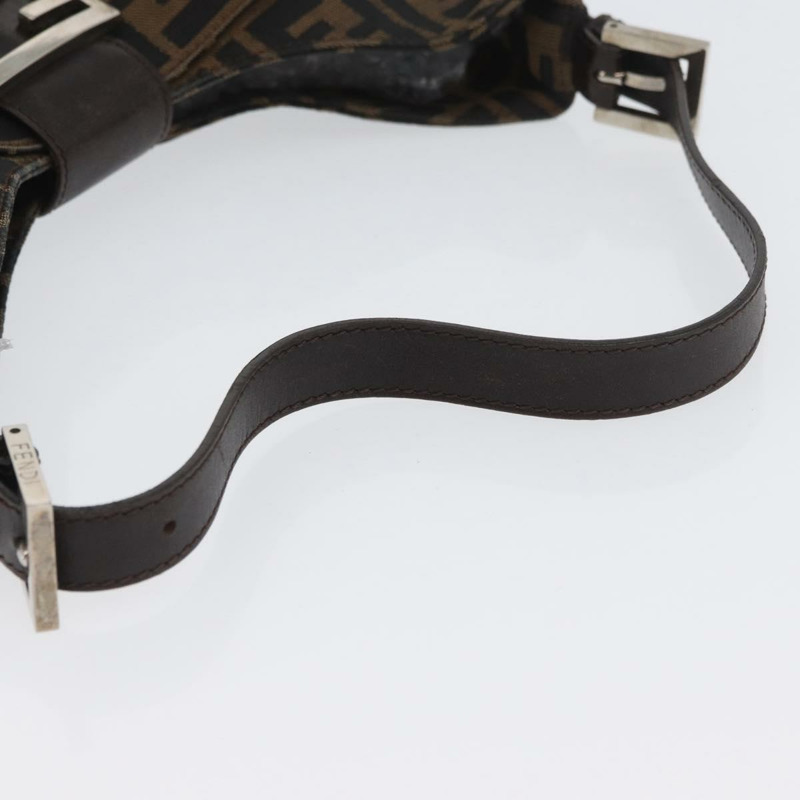 【日本直送】FENDI Zucca帆布Mamma Baguette手袋 棕色/黑色 正品 ka3405V-6
