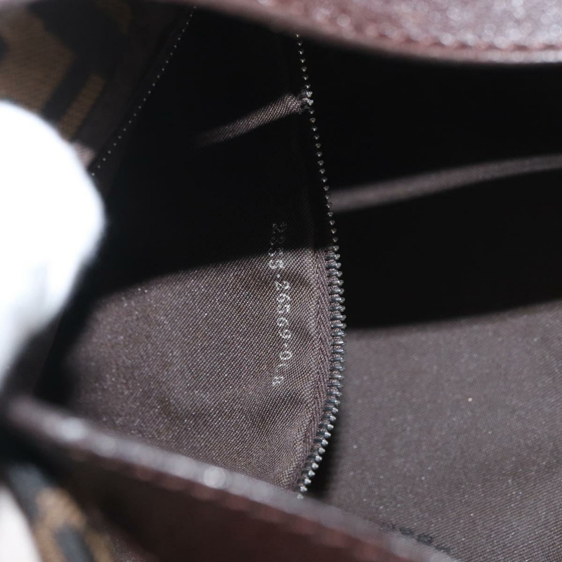 【日本直送】FENDI Zucca帆布Mamma Baguette手袋 棕色/黑色 正品 ka3405V-10
