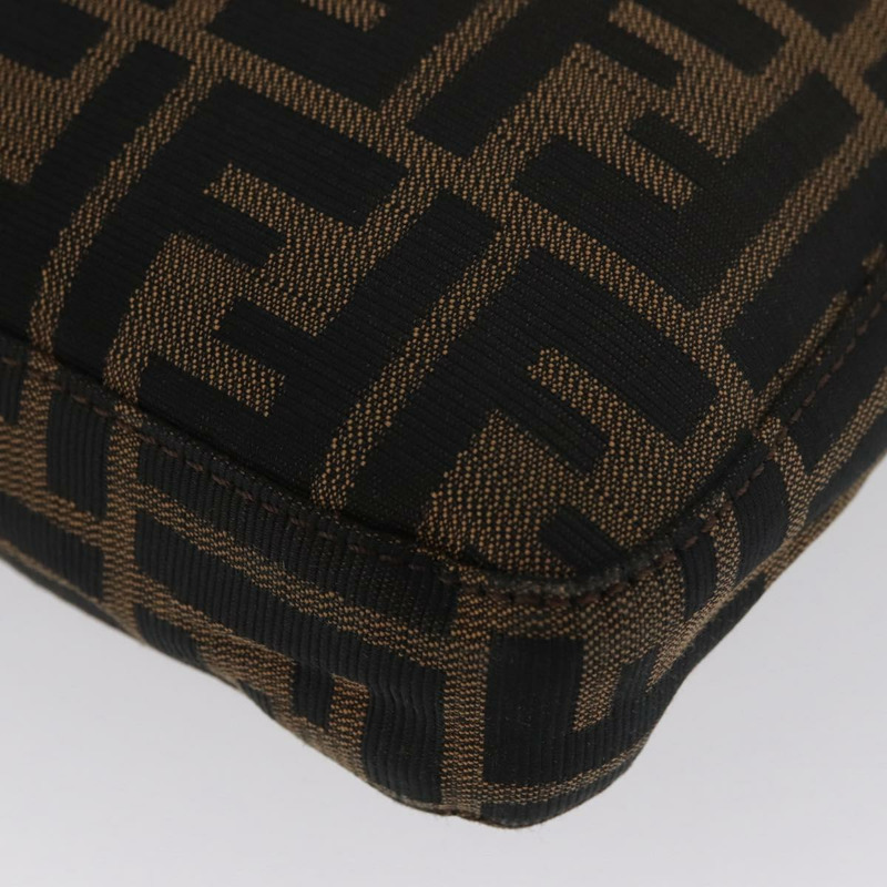 【日本直送】FENDI Zucca帆布Mamma Baguette手袋 棕色/黑色 正品 ka3405V-15