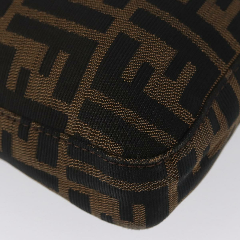 【日本直送】FENDI Zucca帆布Mamma Baguette手袋 棕色/黑色 正品 ka3405V-16