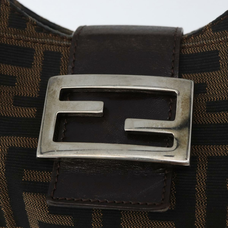 【日本直送】FENDI Zucca帆布Mamma Baguette手袋 棕色/黑色 正品 ka3405V-18