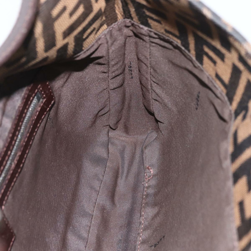 【日本直送】FENDI Zucca帆布Mamma Baguette手袋 棕色/黑色 正品 ka3405V-20