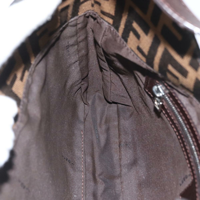 【日本直送】FENDI Zucca帆布Mamma Baguette手袋 棕色/黑色 正品 ka3405V-21