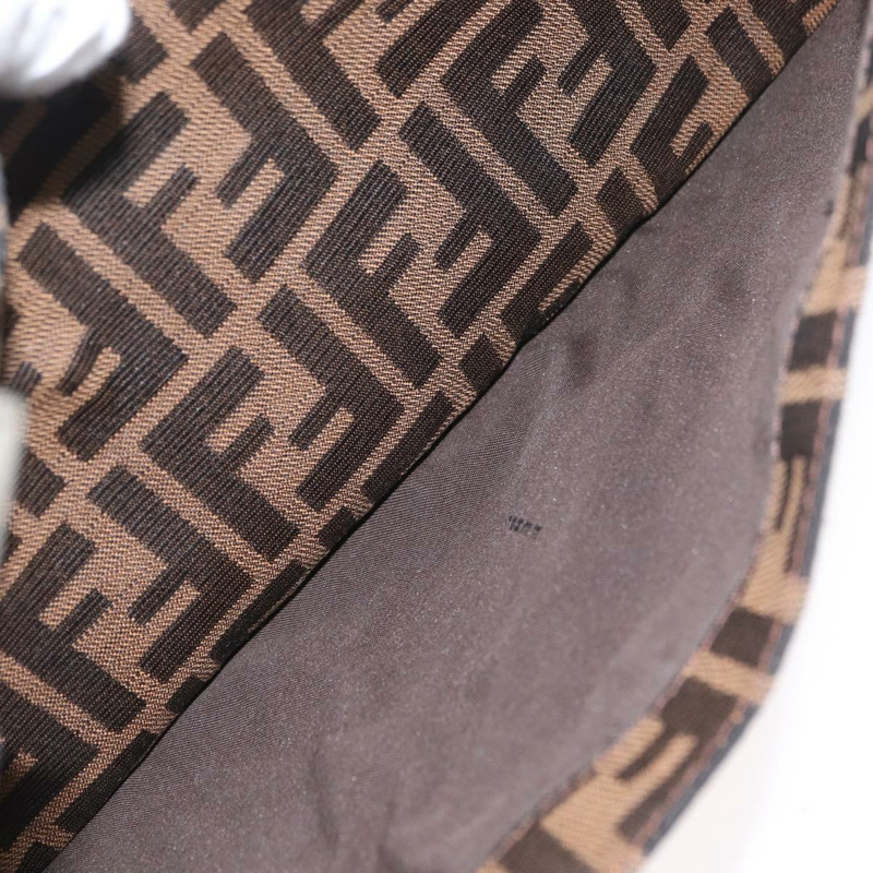 【日本直送】FENDI Zucca帆布Mamma Baguette手袋 棕色/黑色 正品 ka3405V-24