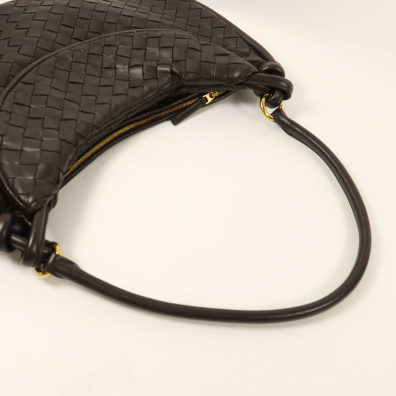 BOTTEGA VENETA 羊皮皮革Gemelli金扣肩背袋-7