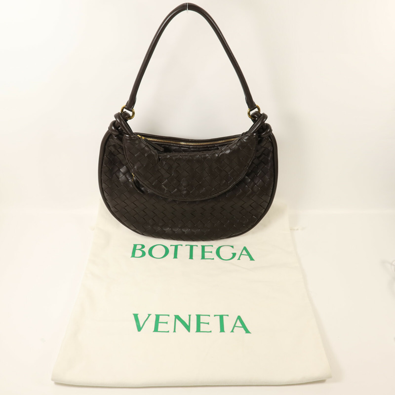BOTTEGA VENETA 羊皮皮革Gemelli金扣肩背袋-8