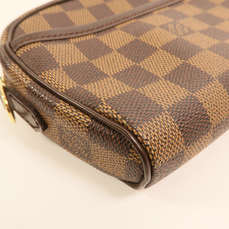 LOUIS VUITTON Damier Pochette Ipanema金扣肩背袋-13