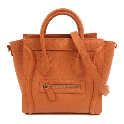 CELINE 牛皮皮革Nano Luggage金扣手挽肩背兩用袋