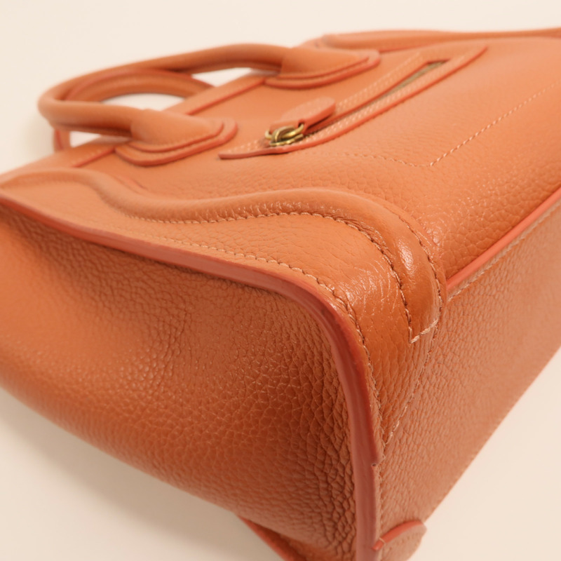 CELINE 牛皮皮革Nano Luggage金扣手挽肩背兩用袋-9