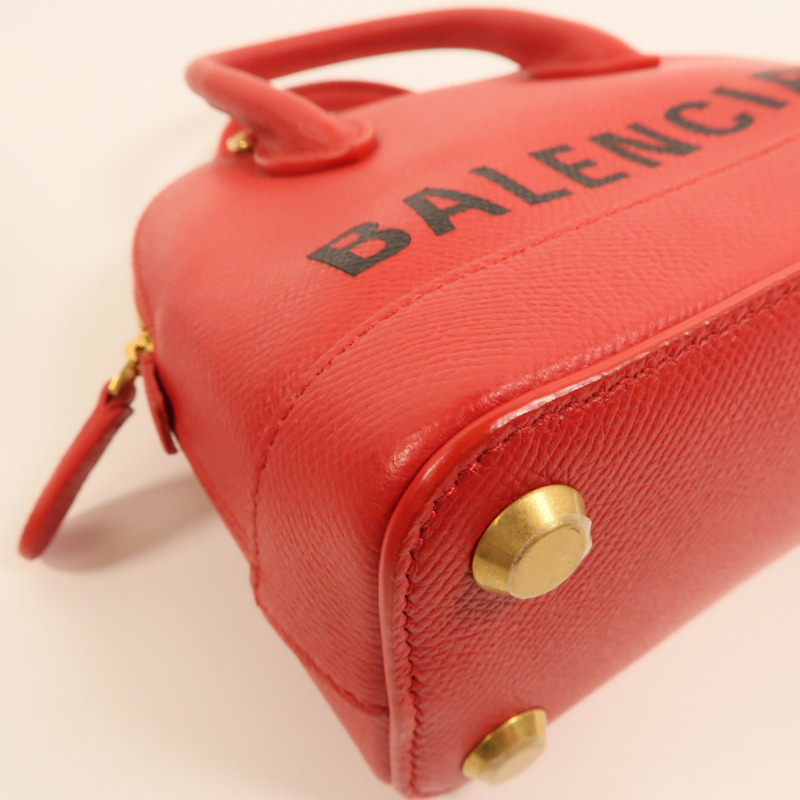 BALENCIAGA 牛皮皮革XXS Ville Top Handle Bag金扣手挽肩背兩用袋-12