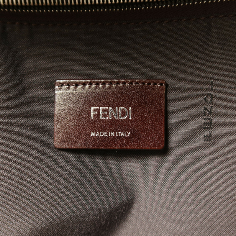 FENDI 塗層帆布Rucksack銀扣背包-5