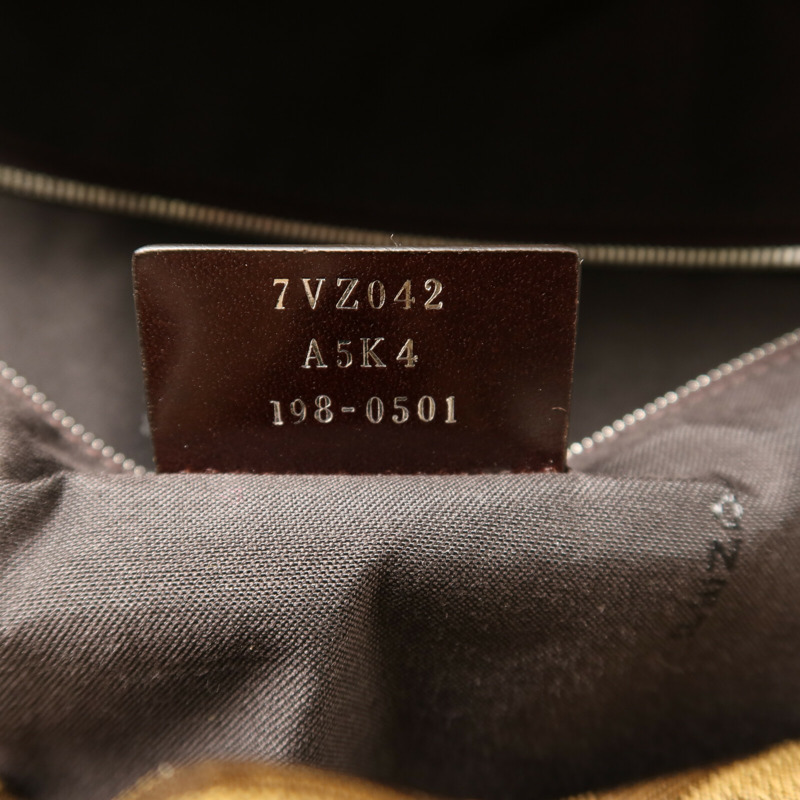 FENDI 塗層帆布Rucksack銀扣背包-6