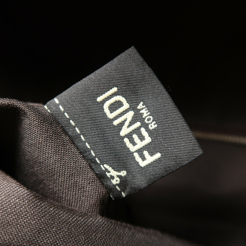 FENDI 塗層帆布Rucksack銀扣背包-7