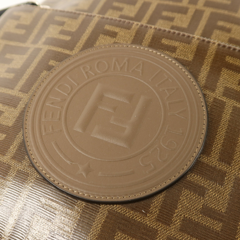 FENDI 塗層帆布Rucksack銀扣背包-12