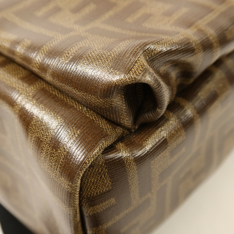 FENDI 塗層帆布Rucksack銀扣背包-13