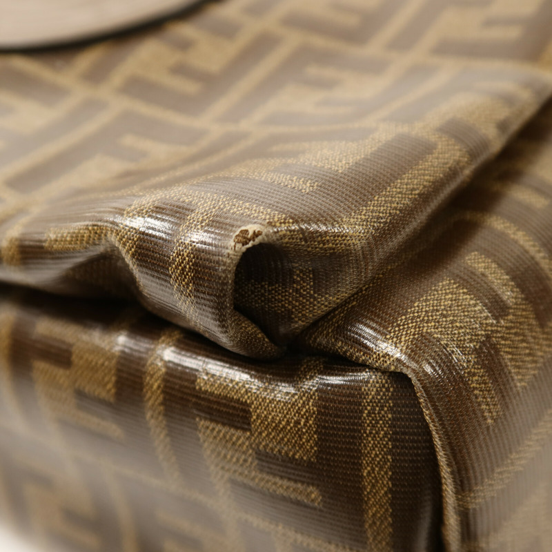 FENDI 塗層帆布Rucksack銀扣背包-14