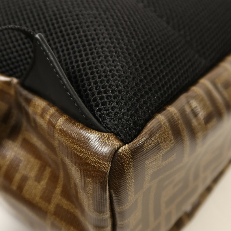 FENDI 塗層帆布Rucksack銀扣背包-15
