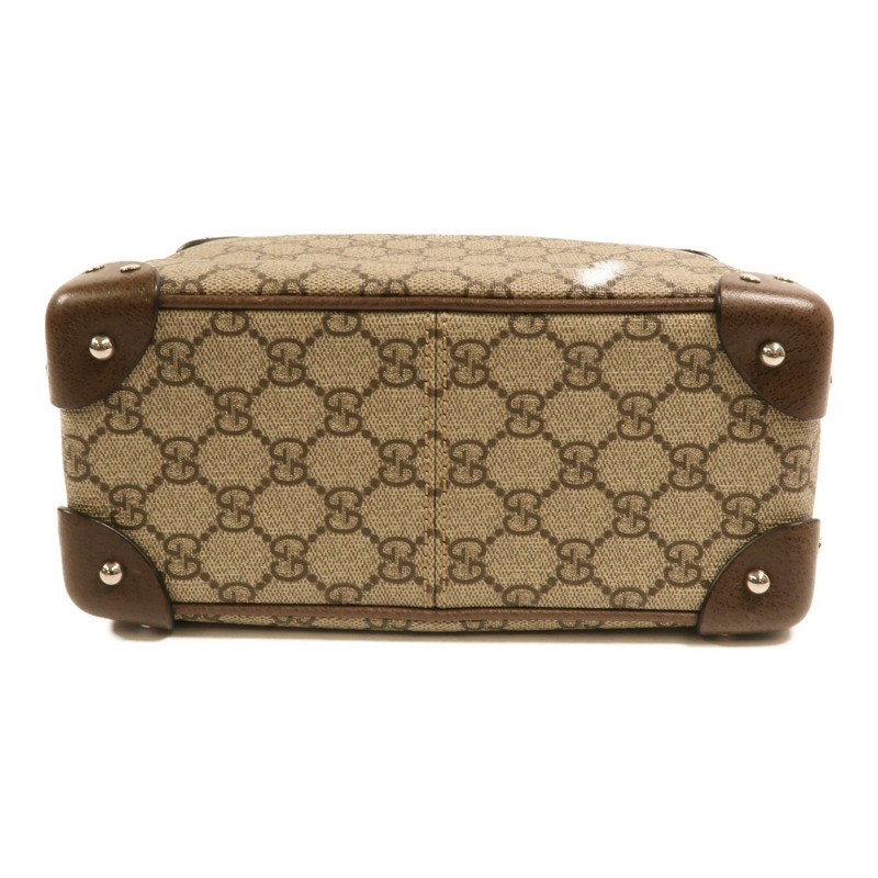 GUCCI 塗層帆布Shoulder Bag銀扣肩背袋-3