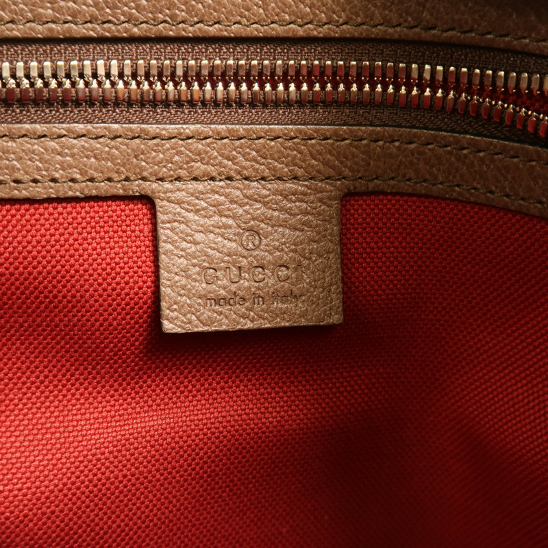 GUCCI 塗層帆布Shoulder Bag銀扣肩背袋-5