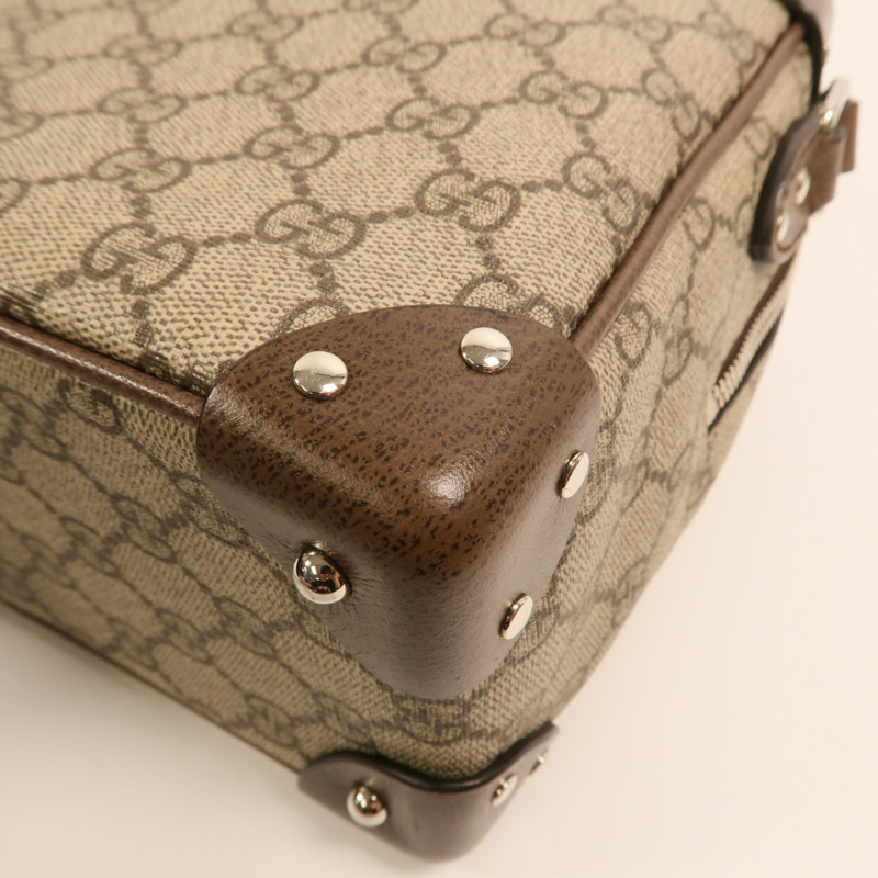 GUCCI 塗層帆布Shoulder Bag銀扣肩背袋-10