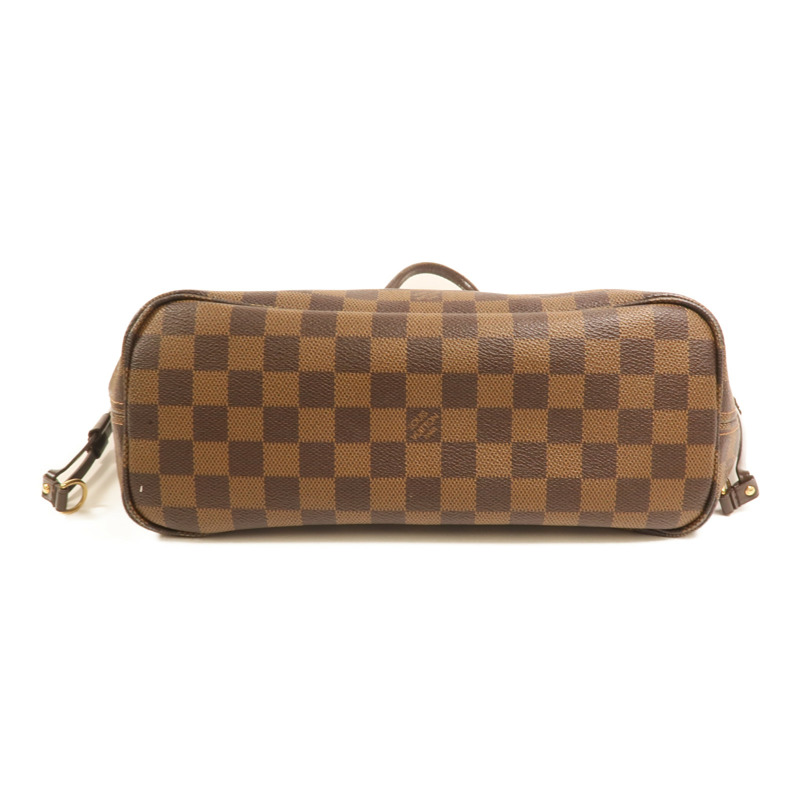 LOUIS VUITTON Damier Neverfull PM金扣手挽袋-3