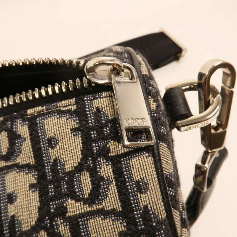 Dior 帆布Roller Messenger Bag銀扣肩背袋-10