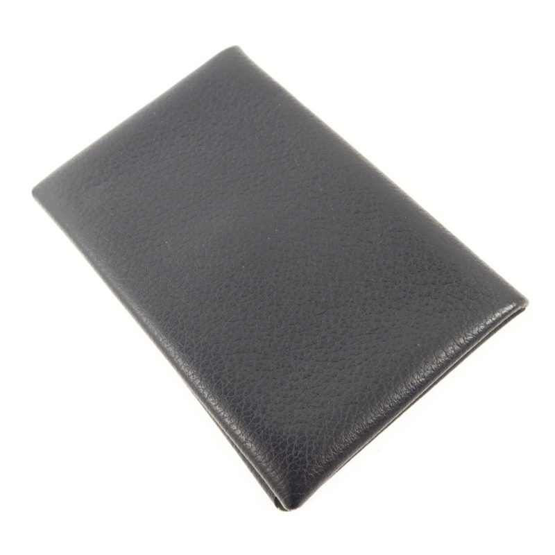 HERMES Evercolor皮革Calvi Card Case銀扣卡片套Bleu Nuit-3