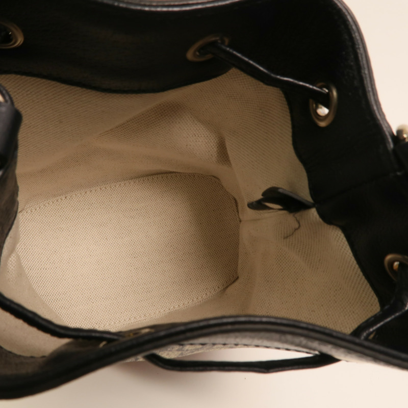 GUCCI 塗層帆布Ophidia GG Mini Bucket Bag銀扣肩背袋-4
